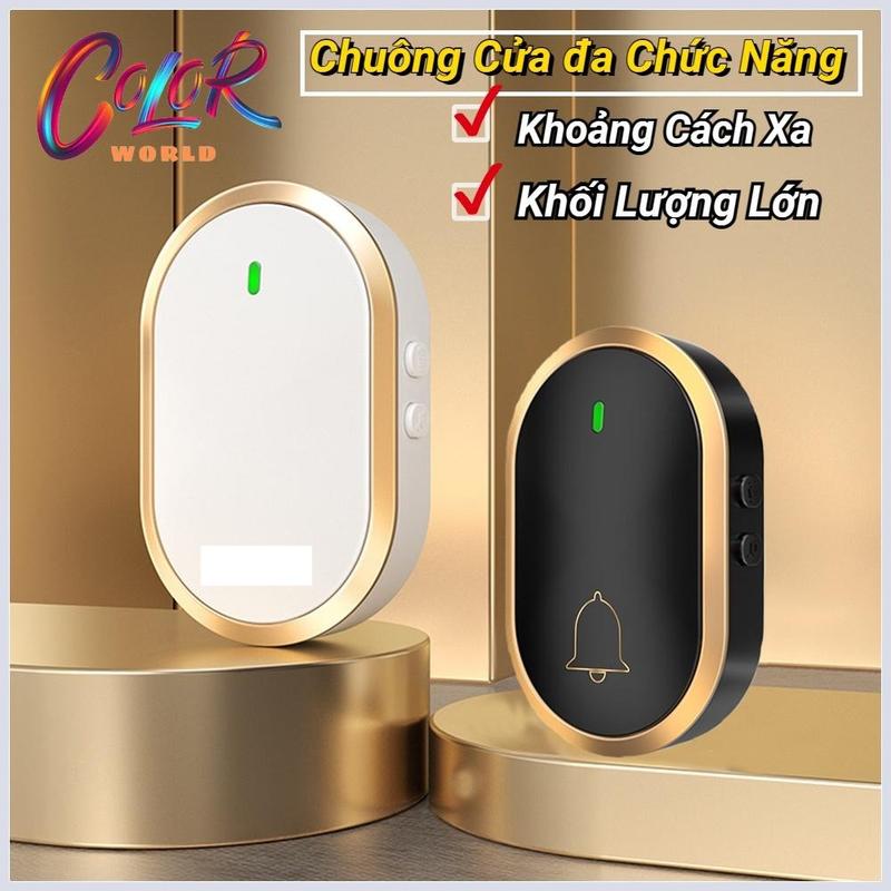 Chuông Cửa Bấm Nút Không Dây Thông Minh Xuyên Tường Tiện Lợi Best Seller- Color World