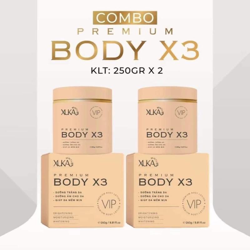 Combo 2 Hũ Kem Body XuKa Premium X3 250g trắng da Dưỡng Da Body
