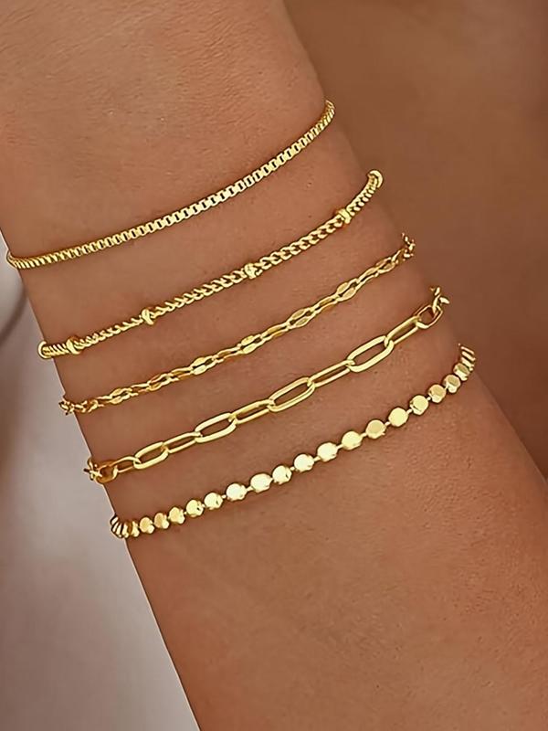Women's Elegant Minimalist Chain Bracelets, Trendy Exquisite Bracelet, Chic All-match Vintage Jewelry As Gift for Girlfriend 0