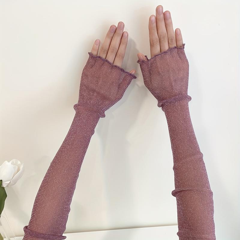 Product Introduction of Women's Outdoor Mesh Sunscreen Thin Sleeves 3