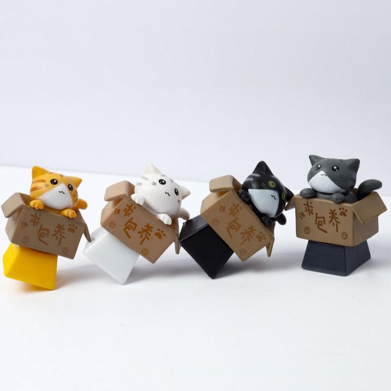 Keycap Mèo trong hộp dễ thương dành cho bàn phím cơ