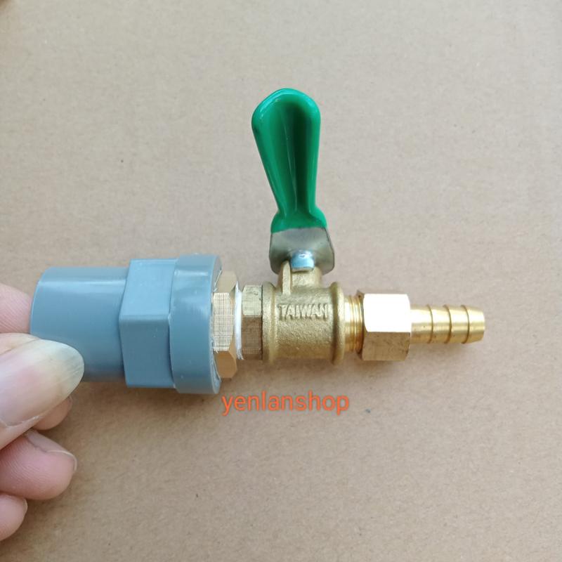  Đầu nối ống PVC 21 lắp khóa ra đuôi chuột 8mm nối ống mềm 