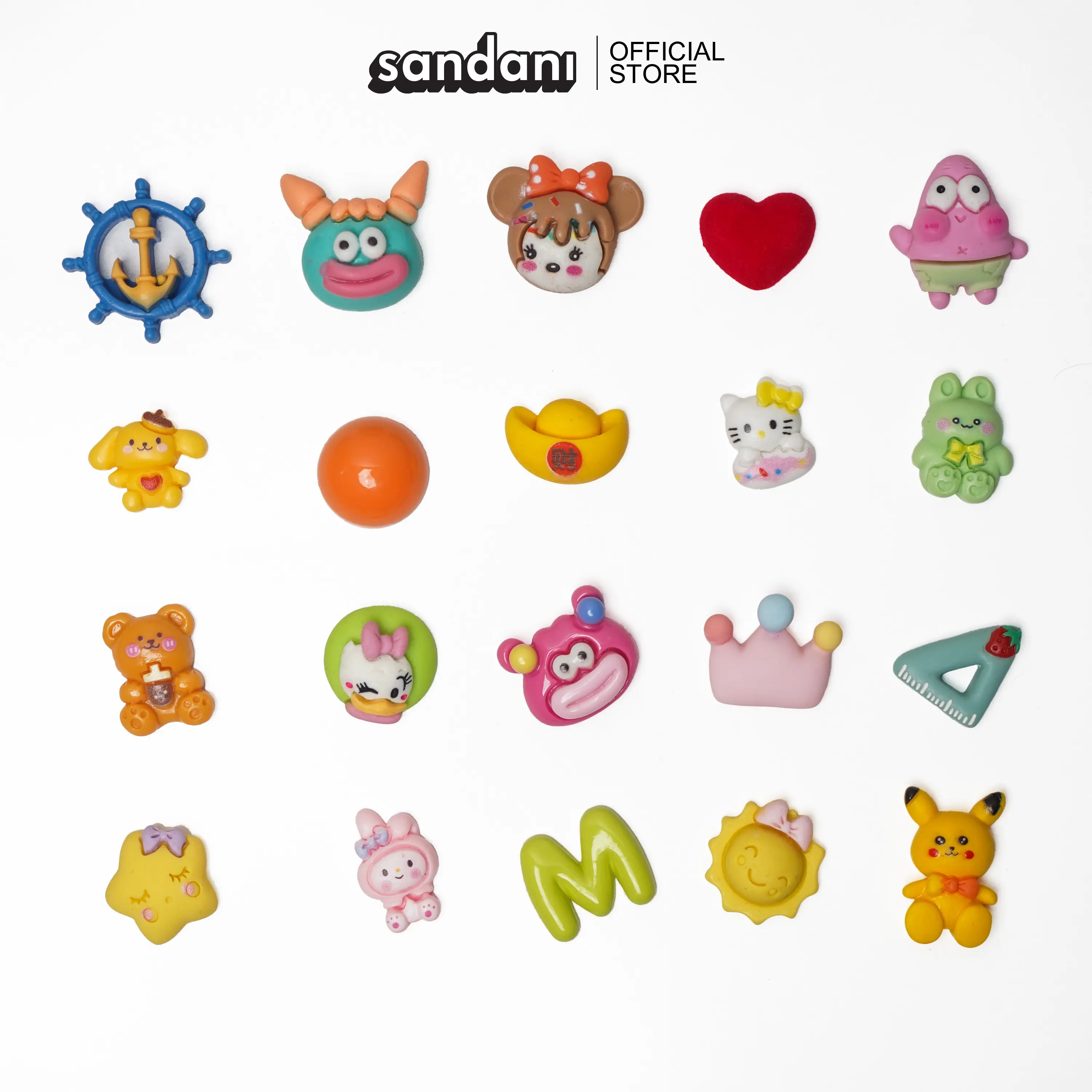 Combo 4 phụ kiện gắn giày DIY SANDANI xinh xắn sáng tạo cho nam nữ
