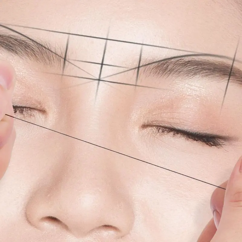 Eyebrow Positioning Line, 6 Counts/set Eyebrow Measuring Ruler, Professional Eyebrow Measuring Tool, Makeup Tool for Women 4