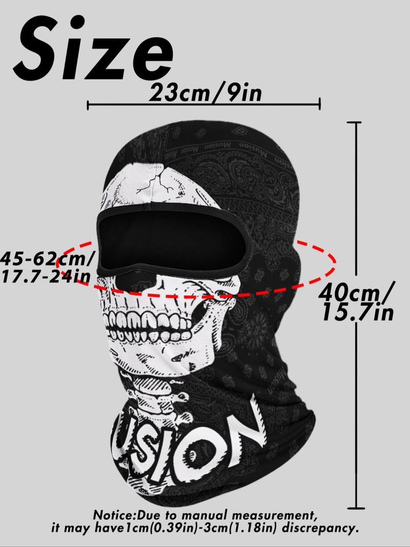Product Introduction of Figure & Skull Print Full Face Mask, Breathable Windproof Sun Protection Face Cover for Cycling Riding Motorcycle, Sports & Outdoor Clothing Accessories 7