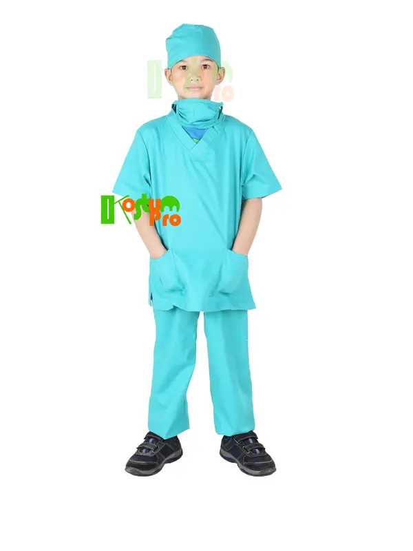 KOSTUM DOKTER BEDAH UK 4 8 TAHUN WARNA HIJAU TOSCA / BAJU DOKTER BEDAH SURGEON COSTUME Anak 2