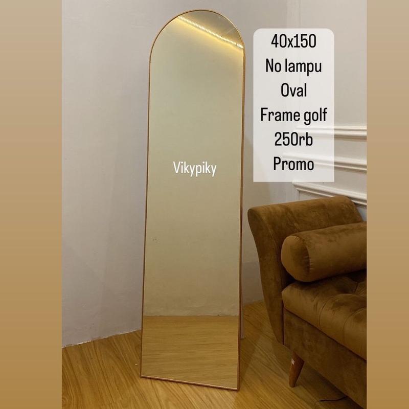 TERMURAH Vanity mirror OVAL by Vikypiky ukuran 40x150cm Kaca 0