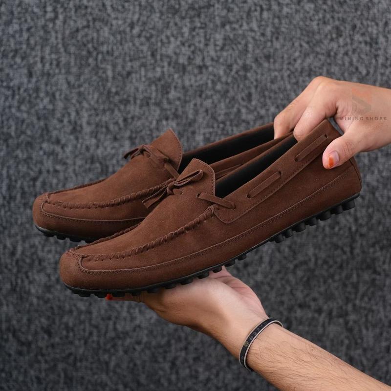 Crusers - Sepatu Formal Slip On Loafers Pria Sepatu Pria Casual Pantofel Kulit Suede Original Minning Distro - Sepatu Pria Kerja Kantor Kuliah Wisuda Pesta Nikahan Kondangan Gaya Santai Pria Loafers SLip On Keren Trendi Kekinian 2
