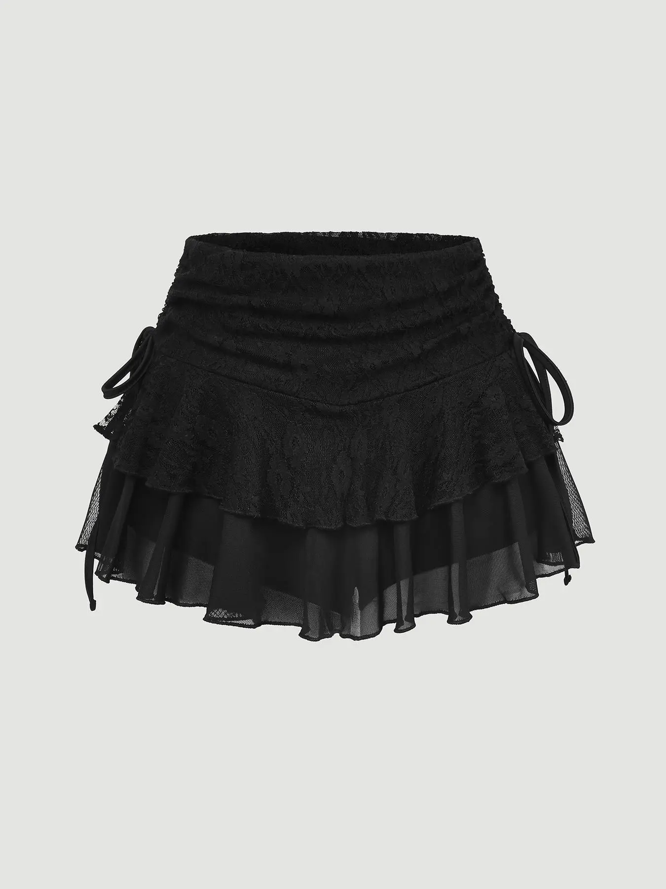 Women's Solid Ruffle Trim  Skirt, Fashionable Short Skirt for Party Club Dating, Ladies Bottoms for All Seasons