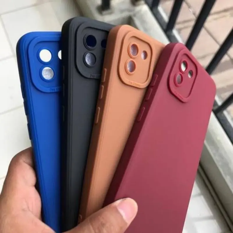 Softcase Pro Kamera Case Macaron Sam A03 - Tahan Benturan, Kuat dan Awet - Hijau, Hitam