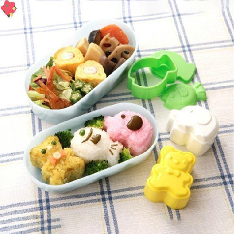Product Introduction of 3Pcs Cartoon Cute Elephant Fish Bear Shape Rice Ball Machine Kids Bento Mold DIY Rice Ball Sushi Mold YDEA1 9
