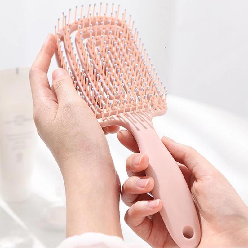 Hollow Curved Mosquito Coil Comb, 2 Counts/set Scalp Massage Comb, Hairdressing Comb for Women, Girls, Men, Stylists, Barber, Curly Hair Detangling & Styling Tool 4
