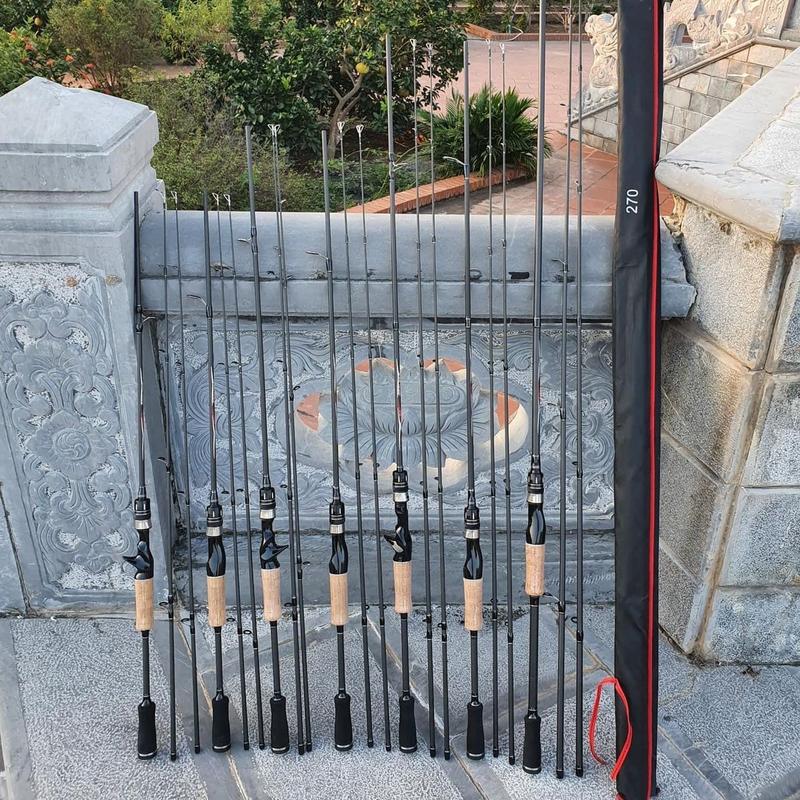 Cần Câu Lure Koi Carp 2 ngọn M - MH Siêu Nhẹ ( Có cả đứng và ngang ) Bắt Cá Fishing Carbon Mồi