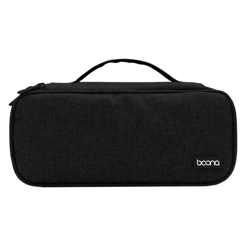 BOONA Portable Travel Storage Bag Multi-Function Storage Bag for Laptop Adapter,Power Bank,Data Cable,Charger,Black SG