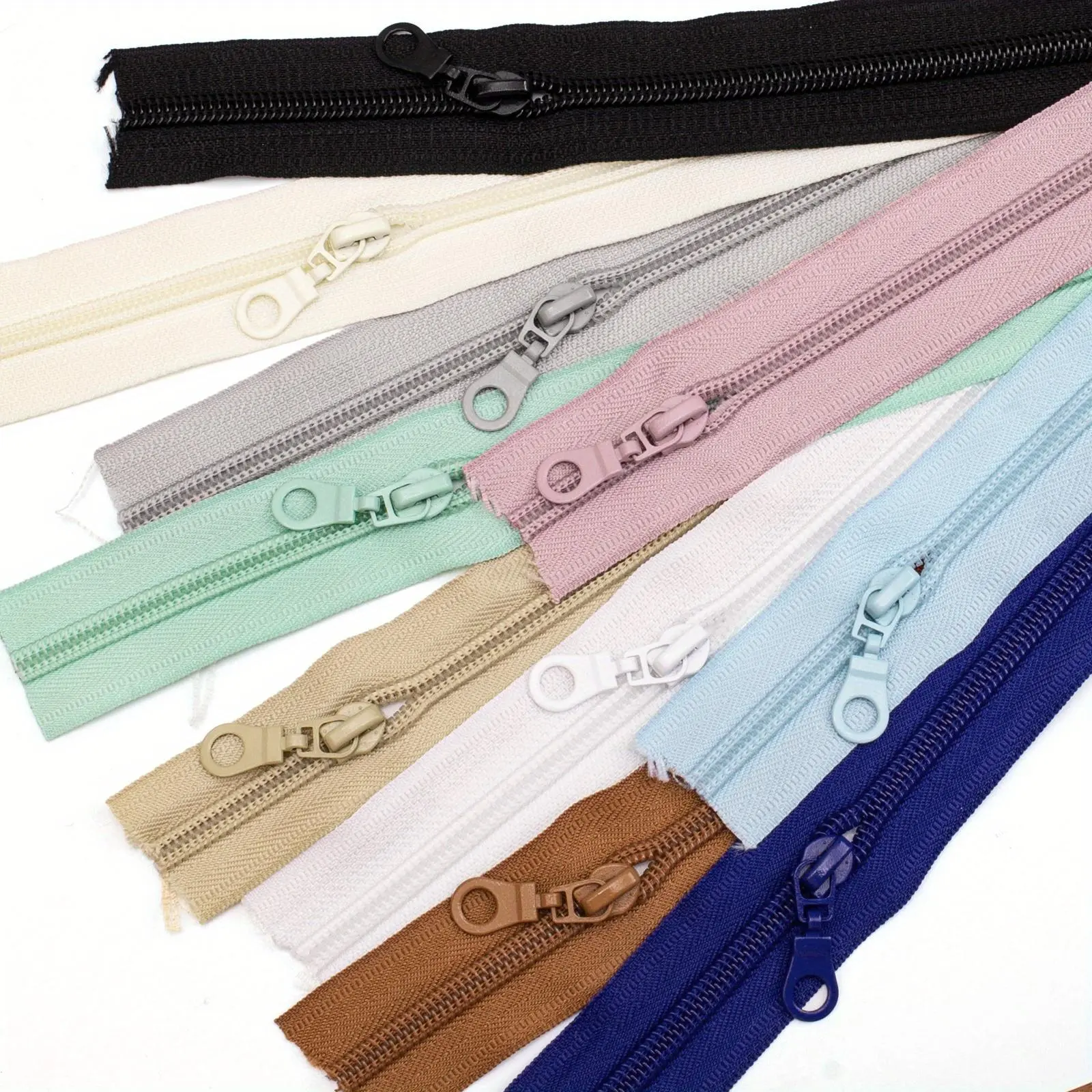 Zinc Alloy Zipper & Zipper Head Set, 1 Roll 450CM Multifunctional DIY Zipper with 10pcs Zipper Head, Sewing Supplies for Clothes, Bag, Home Textiles