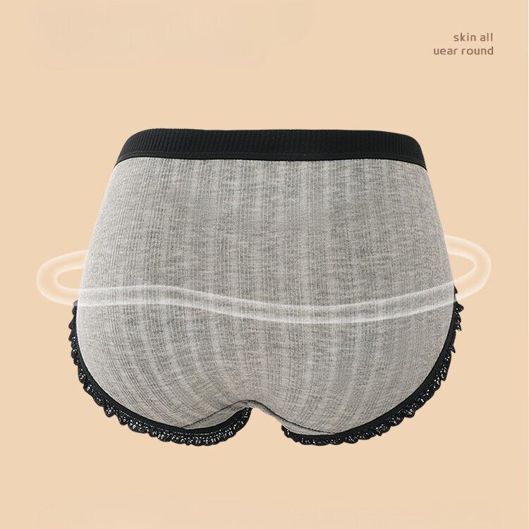 Set 3 quần lót nữ cotton cạp vừa viền ren thoáng khí, đáy may khử mùi kháng khuẩn hiệu quả KINGSHOP L3288 Women 3