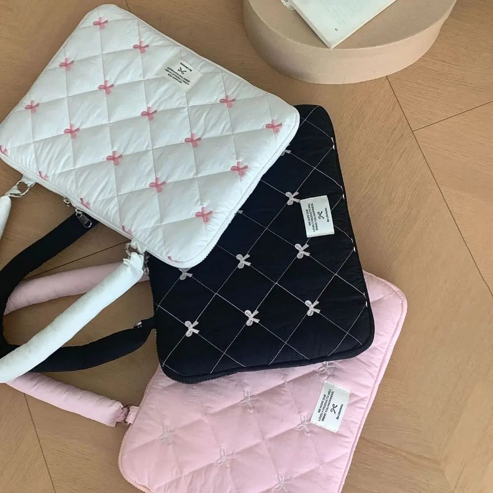 Universal 11/13/15.6 Inch Laptop Shoulder Bag Large Capacity Shockproof Tablet Sleeve Case Multifunctional Bowknot Laptop Handbag