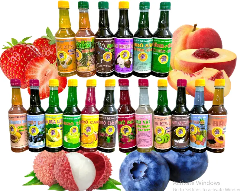 Siro Châu Thành chai 400 ml - Nhiều Hương Vị Trái Cây Hoa Quả 0