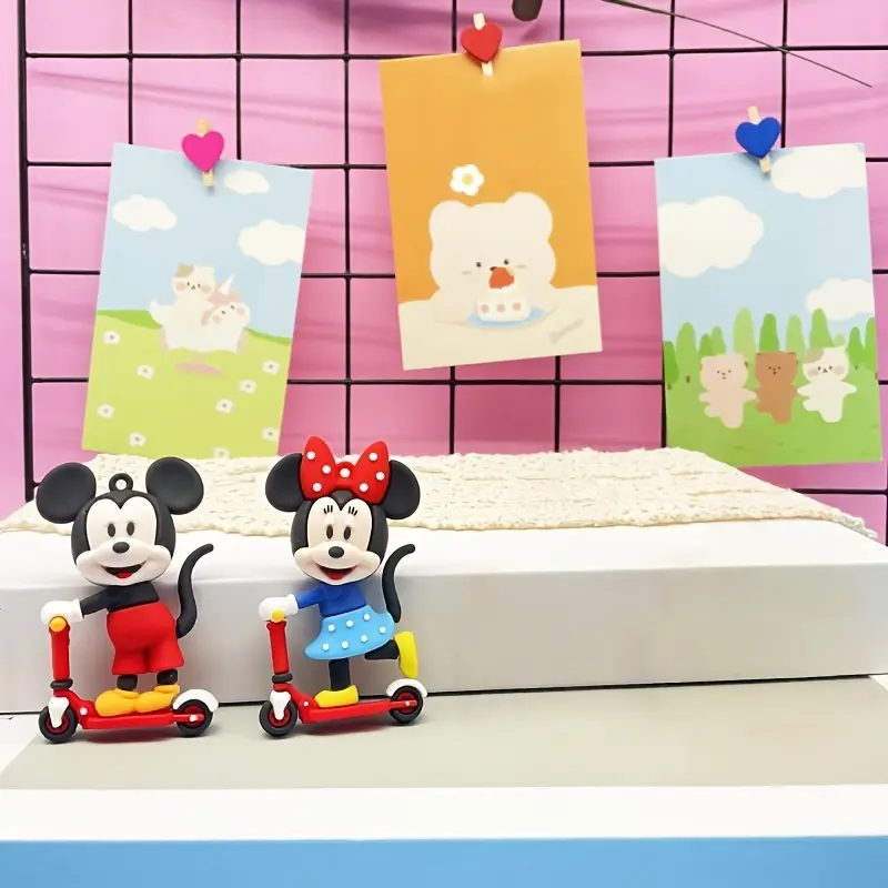 Bộ Sưu Tập Búp Bê Tượng Nhỏ Hoạt Hình Mickey Và Minnie, 2 Cái, Có Thể Dùng Làm Túi Xách, Đồ Trang Trí Nội Thất Ô Tô, Quà Tặng Tinh Tế Cho Bạn Bè, Thích Hợp Cho Các Dịp Lễ, Được Thiết Kế Theo Chủ Đề Disney.