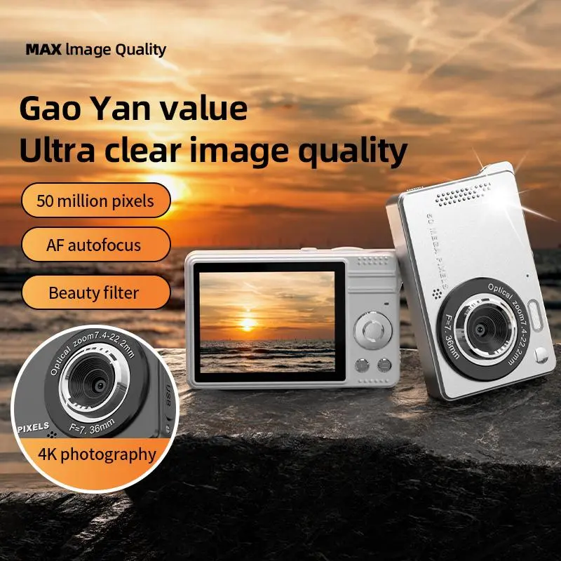 16X Digital Zoom Digital Camera, Auto Focus Vlog Camera, Compact Camera, Shockproof Camera for Home & Outdoor 5