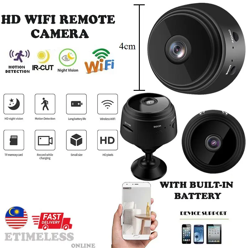 Etimeless Online A9 Wireless CCTV Wifi CCTV Camera  A9 CCTV Security Camera