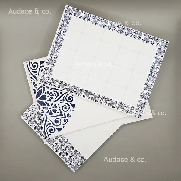 9 pcs/set kartu & amplop kartu ucapan kosong custom nama tema Batik
