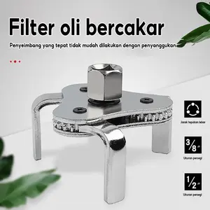 Universal Kunci Filter Oil Filter Wrench 3 Kaki Kunci Pembuka Filter Oil Mobil Alat Perkakas Ch-rome Vanadium Steel 2 Arah 54-116mm Car