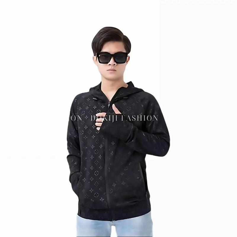 Áo chống nắng dạp vân nổi Lv chất vải umi hàng dày dặn chống nắng chống tia UV. Nam Menswear