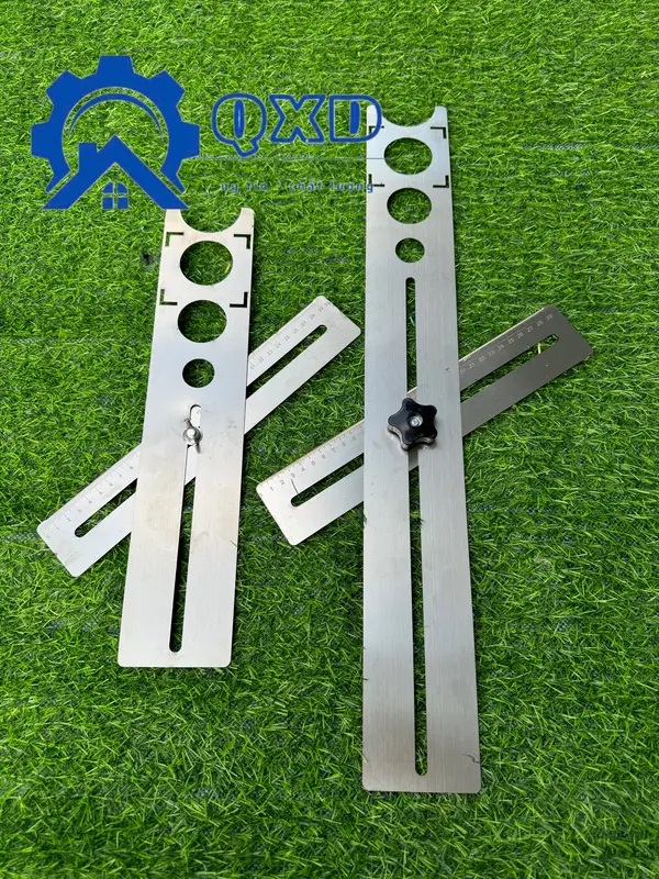 Thước Đo Định Vị Khoan Lỗ Gạch Men 2 Đoạn INOX Dày - Đo Khoan Lỗ Gạch Men Nhà Tắm Rất Nhanh Và Chuẩn 0