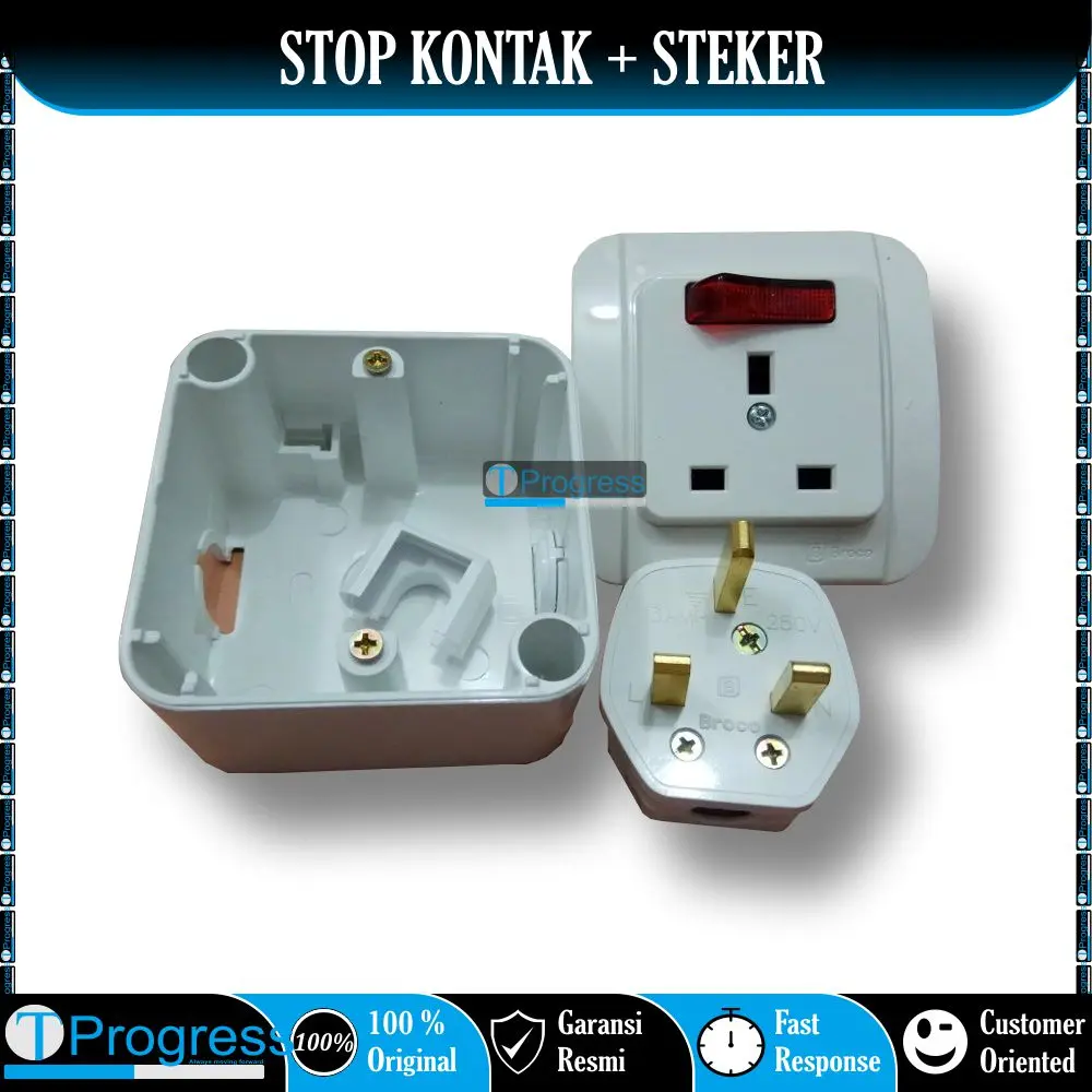 STOP KONTAK & STEKER AC SET BROCO