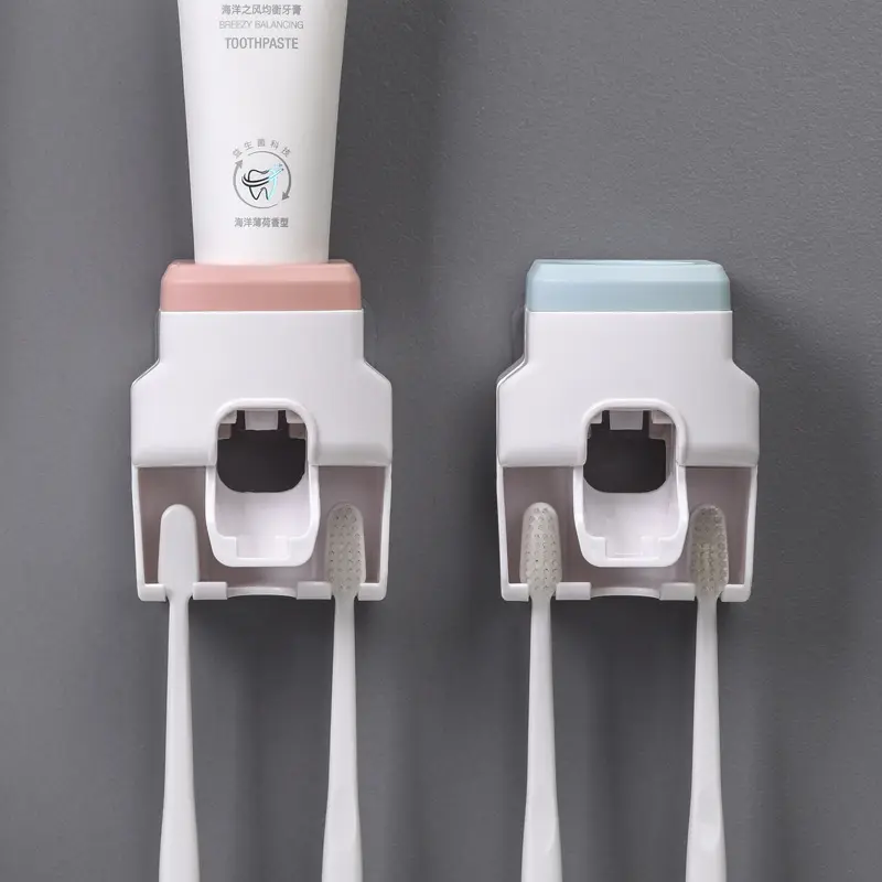 Automatic Toothpaste Dispenser Wall Mount Toothbrush Holder Lazy Toothpaste Squeezer for Toilet Home Bathroom Accessories
