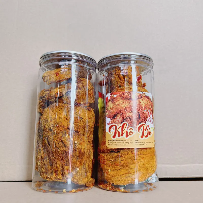Khô Bò Miếng Mềm Cao Cấp ( Bò 100% ) hộp 300gr/250gr/200gr | đồ ăn vặt haovosnack Chua Cay 7