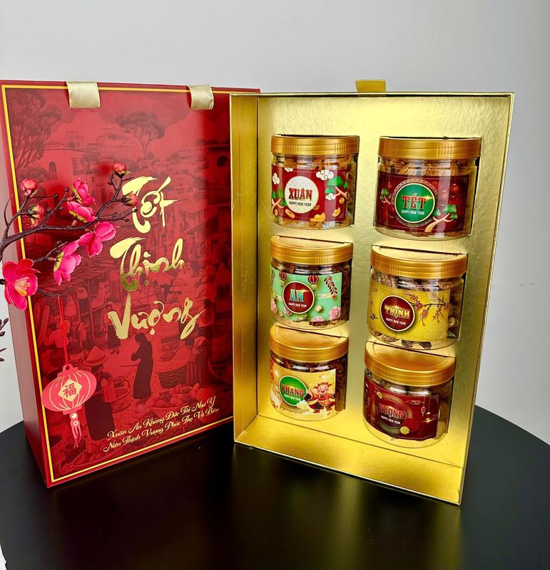  Set Quà Tết - Set Quà Tết Thịnh Vượng Hạt 2025 -Set hạt dinh dưỡng và khô heo gà bò - Có SLL cho các Cty và Doanh Nghiệp 