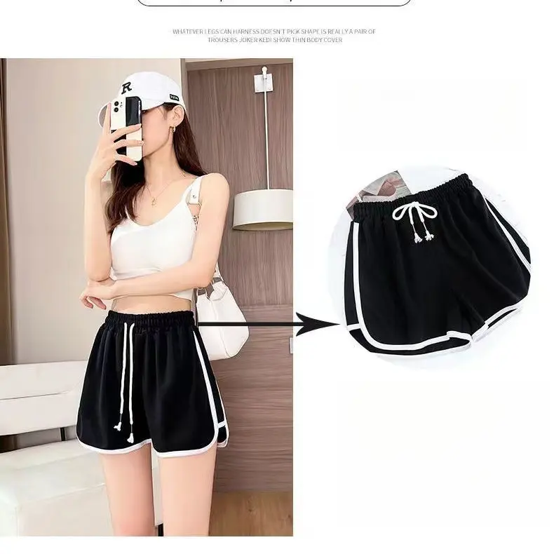 Sports Shorts Women's Summer Thin Outer Wear Shorts High Waist Slim Loose Casual Pants