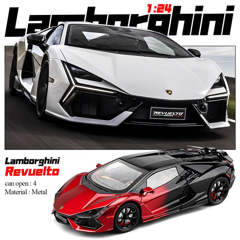  Mô Hình Xe Hợp Kim Lamborghini Revuelto Được Ủy Quyền Phát Sáng Và Rung Tỷ Lệ 1: 24 Đồ Trang Trí Bộ Sưu Tập Xe Thể Thao Sang Trọng Bằng Kim Loại Quà Tặng Mô Phỏng Hộp Đồ Chơi 