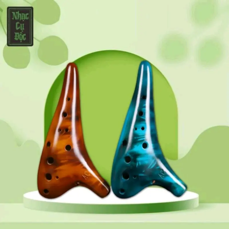 Nhạc cụ Ocarina 12 lỗ | tone AC | Tone phổ biến nhất | Ngậm thổi dễ chơi | Có kèm hướng dẫn chơi | Chất liệu đất nung bọc sứ | Lên quãng cao nhẹ nhàng