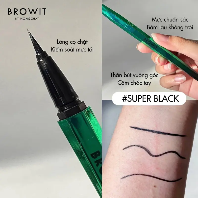 Bút Kẻ Mắt Lâu Trôi Browit Aurora Long Stay Eyeliner 0.5g Trang Điểm Mắt 2