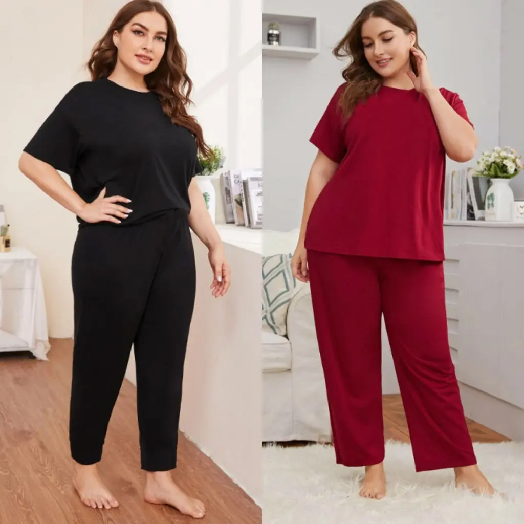 Plus Size Pajama Set Coordinate Sleepwear