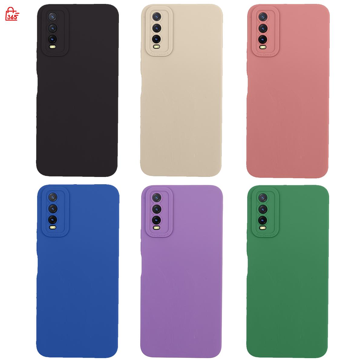 เคส สำหรับ Vivo Y12s Y12a Y20s Y20 Y20i เคสซิลิโคนนิ่ม กันกล้อง TPU สีพื้น