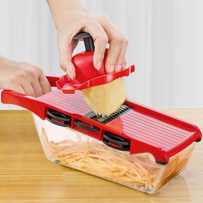 1 Set Multifunctional Vegetable Chopper with Container, Manual Reusable Vegetable Chopper, Household Kitchen Gadget 6