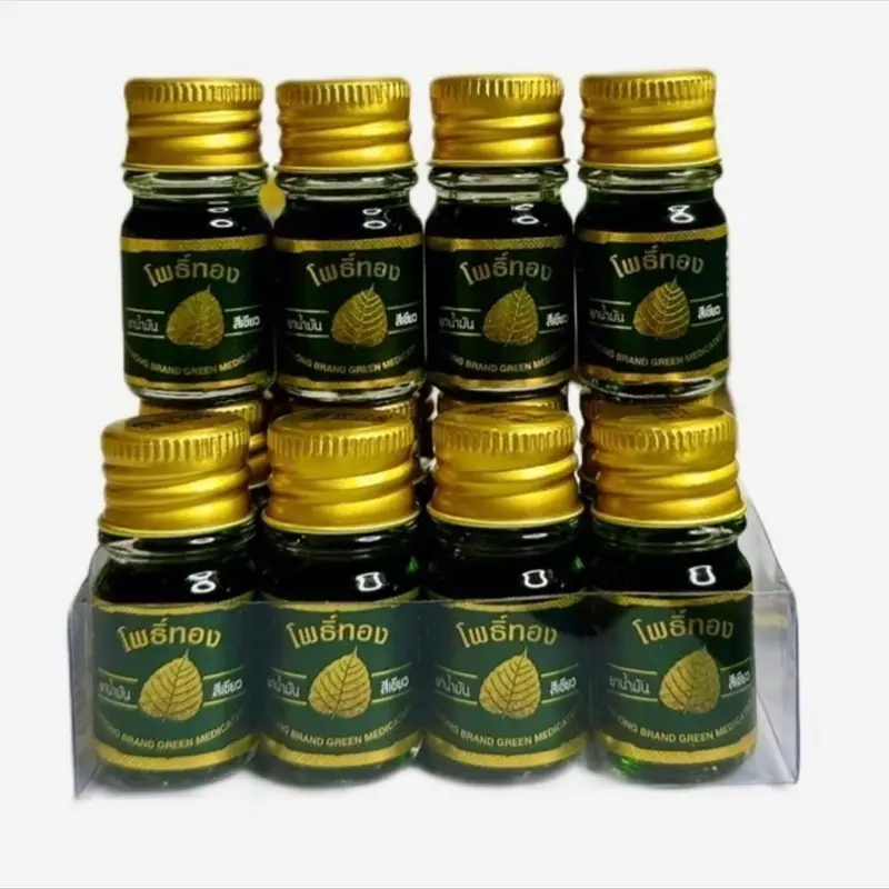 (Combo 4 chai ) ￼Dầu Gió Lá Bồ Đề Po Thong Body Massage Oil daugio xanh 1