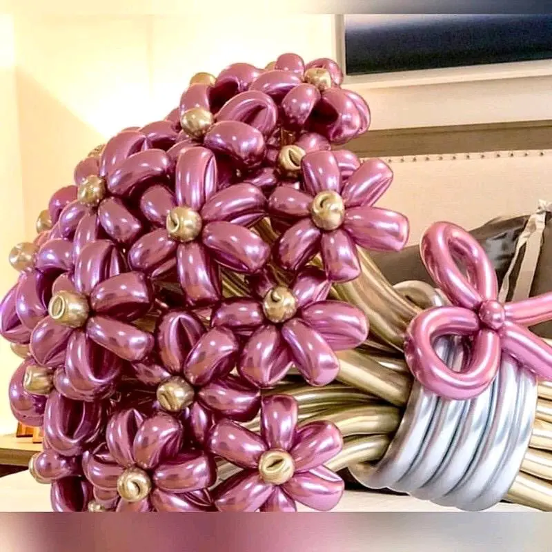BALON LATEX METALIK SATUAN PERPCS PACK GROSIR BISA DIBENTUK/ BALLON BOUQUET FLOWERS COLOUR COD FREE ONGKIR biru gold