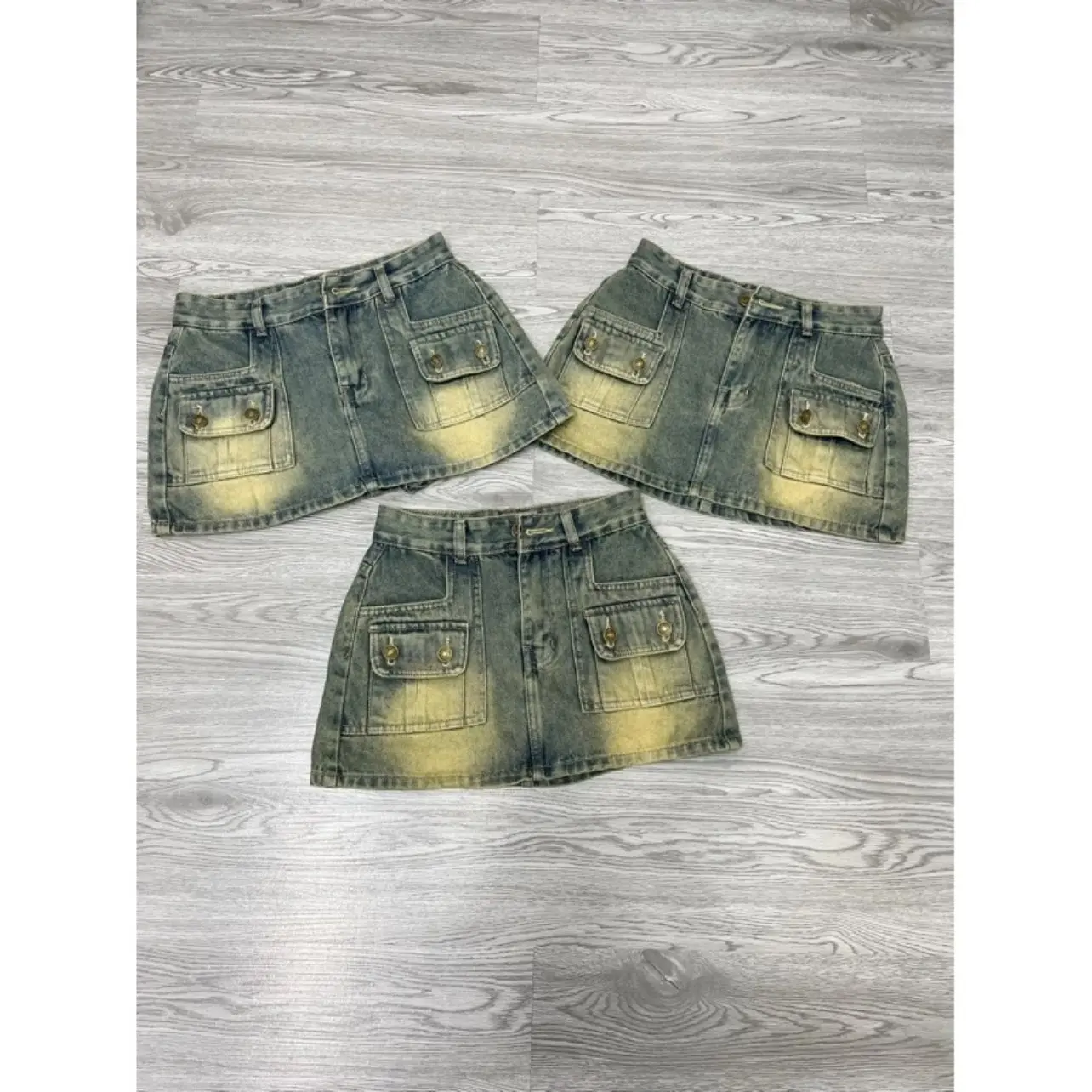 Chân váy túi hộp nữ - chất jean mềm mại hottred basic dễ phối đồ màu bụi