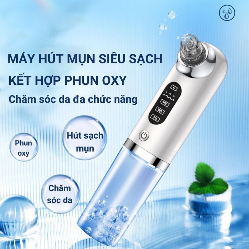 Máy Hút Mụn Mini Thế Hệ Mới-Hút Mụn Đầu Đen Mụn Cám Bã Nhờn Làm Sạch Phun Oxy Dưỡng Ẩm