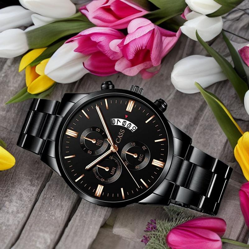 Product Introduction of CASS JAM TANGAN PRIA TERBARU 2023 BAND BAJA KALENDER LEDAKAN BAND KUARSA WATCH MEN'S BUSINESS MEN'S WATCH THREE DIAL DIAL WATCH WATCH 11
