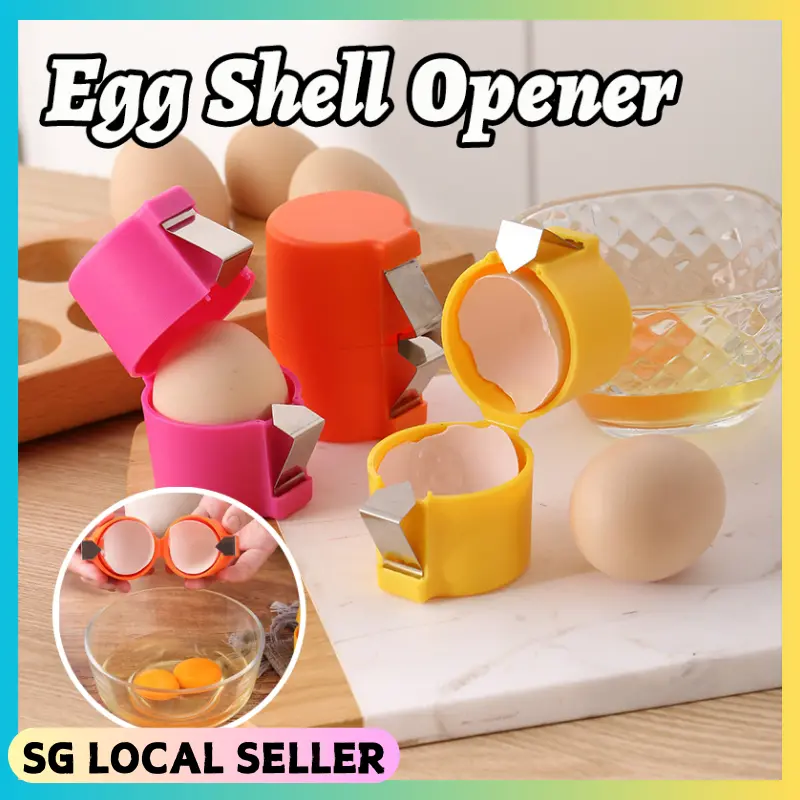 SG STOCK Egg Shell Opener Kitchen Baking Tool Household Cute Stainless Steel Egg Opener Tool Egg Peeler