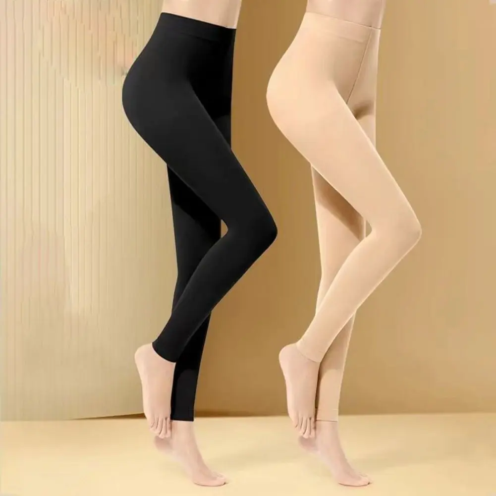 Quần Tất Co Giãn, Dành Cho Nữ, Màu Da Thịt, Kiểu Chân Trần, Quần Legging