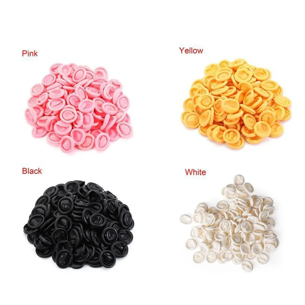 100pcs Non-slip Finger Cots Finger Cover Rubber Gloves Fingertips Gloves