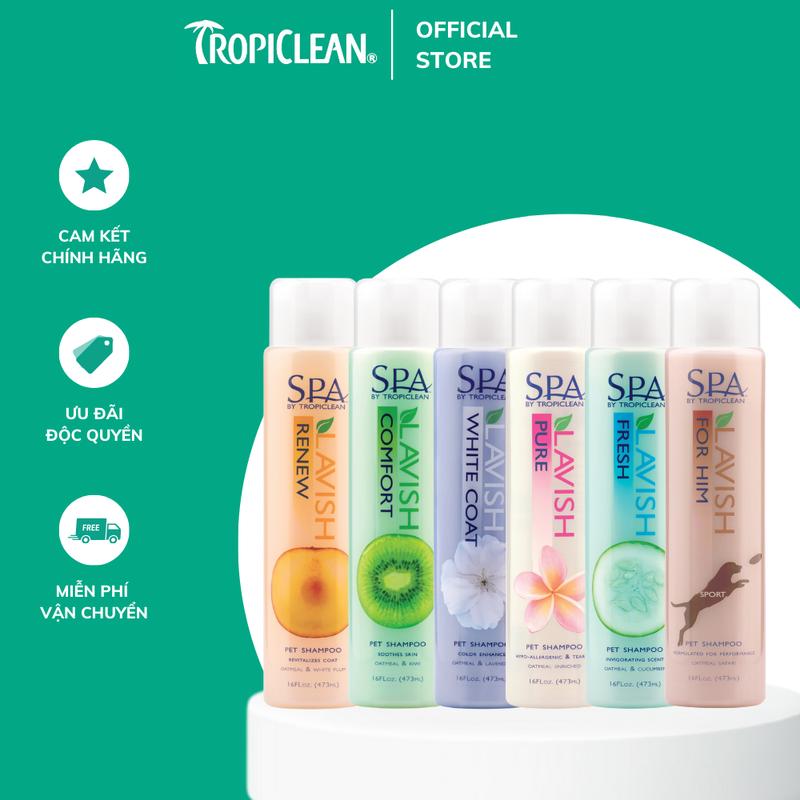 Sữa Tắm SPA Lavish Shampoo TropiClean cho Chó Mèo