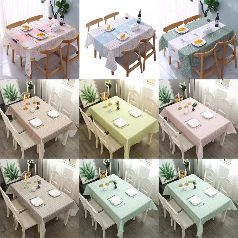 Taplak Meja NORDIK modern 137X90cm Taplak meja anti air anti minyak 7